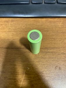 Bright Green Cylinder Battery