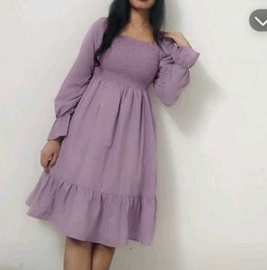 Pretty Lilac Colour Dress