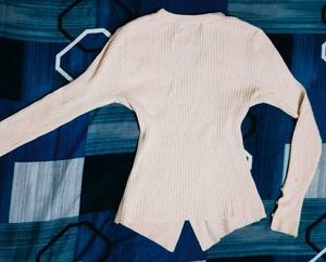 Ribbed Knit Wrap Top