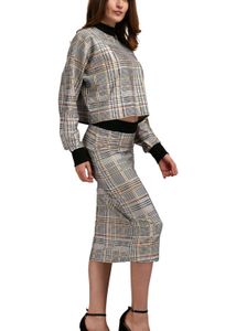 Chic Plaid Two-Piece Dress Set