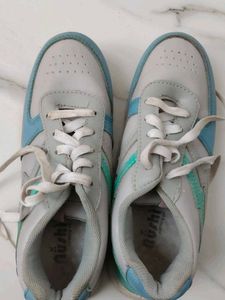 Stylish Gray &amp; Blue Sneakers