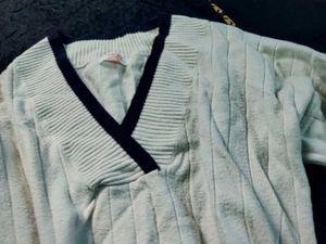 Lightweight Ribbed V-Neck Sweater