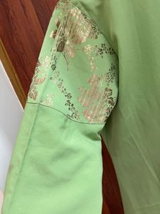Green &amp; Gold Maxi Dress