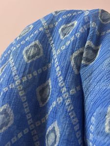 Blue Bandhani Saree + Free gift