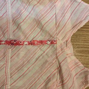 Pink Striped Halter Top