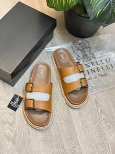 Brunello Cucinelli Leather Slides