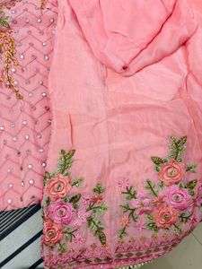 Elegant Pink Embroidered Kurta Set