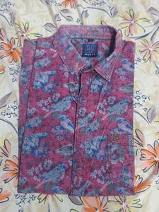 Mufti Men's Bird Print Casual Shirt