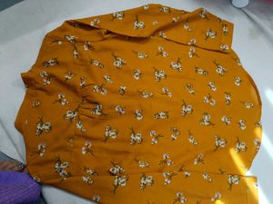 Mustard Floral Print top