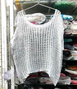 White Crochet Knit Top