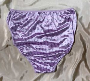 Satin Briefs with Striped Print