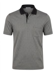 Givenchy Authentic Men's GreyTextured Polo Shirt