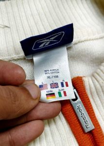 Reebok Colorblock Zip-Up Sweater