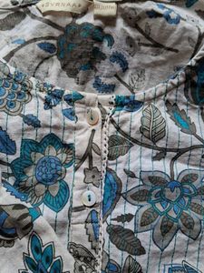 Floral Print Cotton Kurta with one pocket