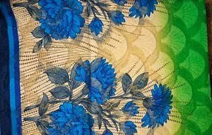 Elegant Green Printed Saree