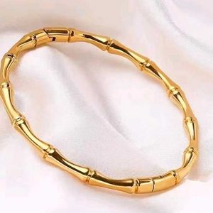 Elegant Gold Bamboo Bracelet
