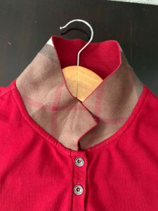 Burberry maroon Polo Shirt