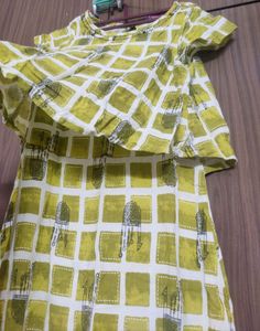 Green &amp; White Checkered Dress