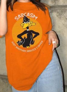 like New  Orange Daffy Duck Sarcasm T-Shirt  Times