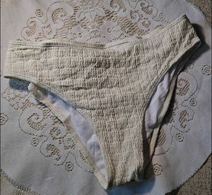 Textured Bikini Bottoms with Tie Detail