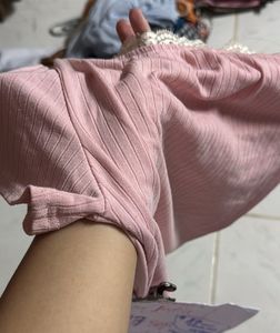 LULU&amp; sky Pink lace32-34