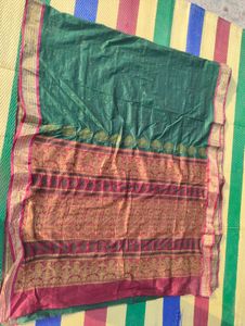South Indian silk saree with readymade blouse