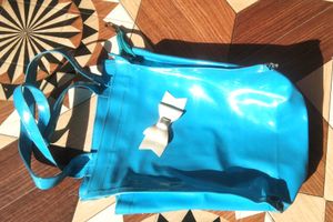 Bright Blue Tote Bag with Bow Detail