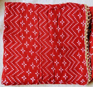 Red Tiered Sharara Set