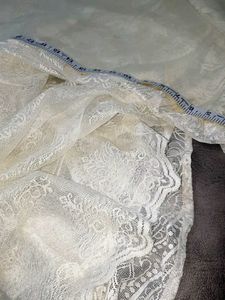Elegant Lace Overlay Fabric