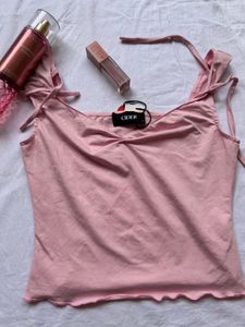 Pink tied cami top xs-s