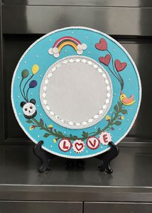 Baby boy foot print  welcome home wall hanging