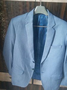 Light Blue Textured Blazer