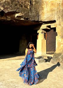 Blue Sharara Set