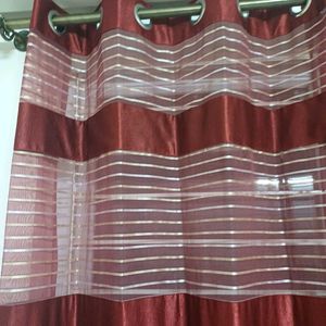 Elegant Maroon Curtains - Set of 2 (Total 6)
