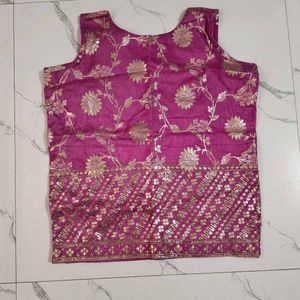 Stunning Fuchsia Brocade Short kurta