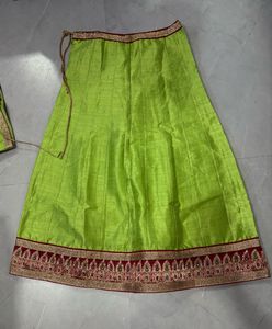 Green &amp; Red Lehenga Choli Set