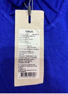 ONLY Casual Regular Sleeves SolidWomen Blue Top