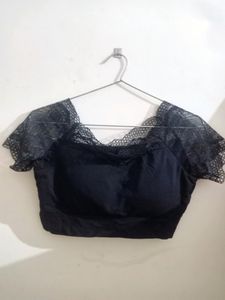 Women Round Neck Short Sleeve Blouse