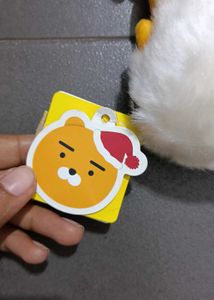 Cute Plush Keychain with Santa Hat