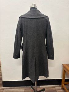 Elegant Gray Wool Blend Coat