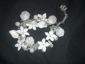 handcrafted Delicate Floral Pearl Bracelet