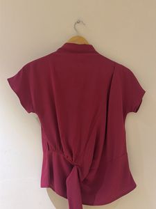 Stylish Berry Red Top