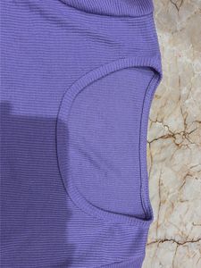 Lavender Ribbed Crop Top