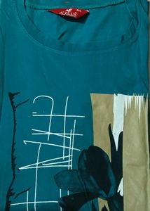 Teal Graphic Print T-Shirt