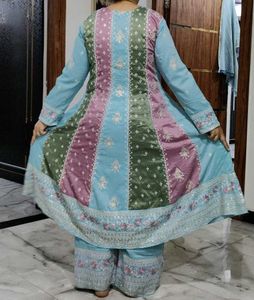 Embroidered Anarkali Kurta with Pants