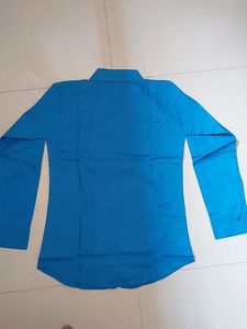 New blue Long Sleeve Button-Up Shirt