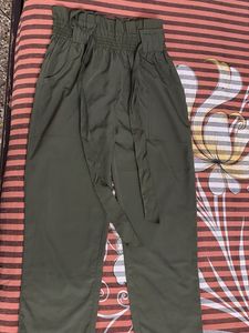 Olive Green High Waist Pants