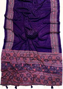 FESTIVAL 🧧 🪔 SELL Elegant Maroon Silk Saree with