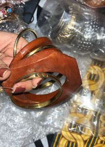 Boho Studded Leather &amp; Metal Bangles