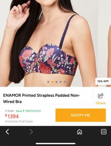 Enamore Floral Print Bra